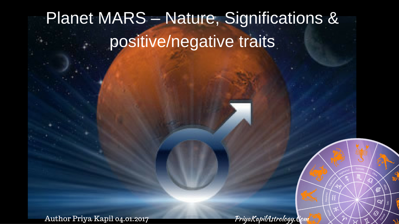 Planet MARS – Nature, Significations& positive/negative traits