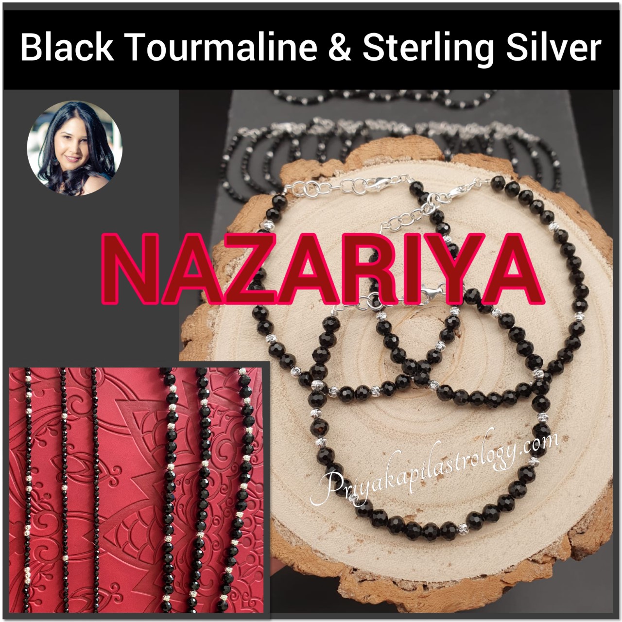 Energised Nazariya Black Tourmaline & Sterling Silver