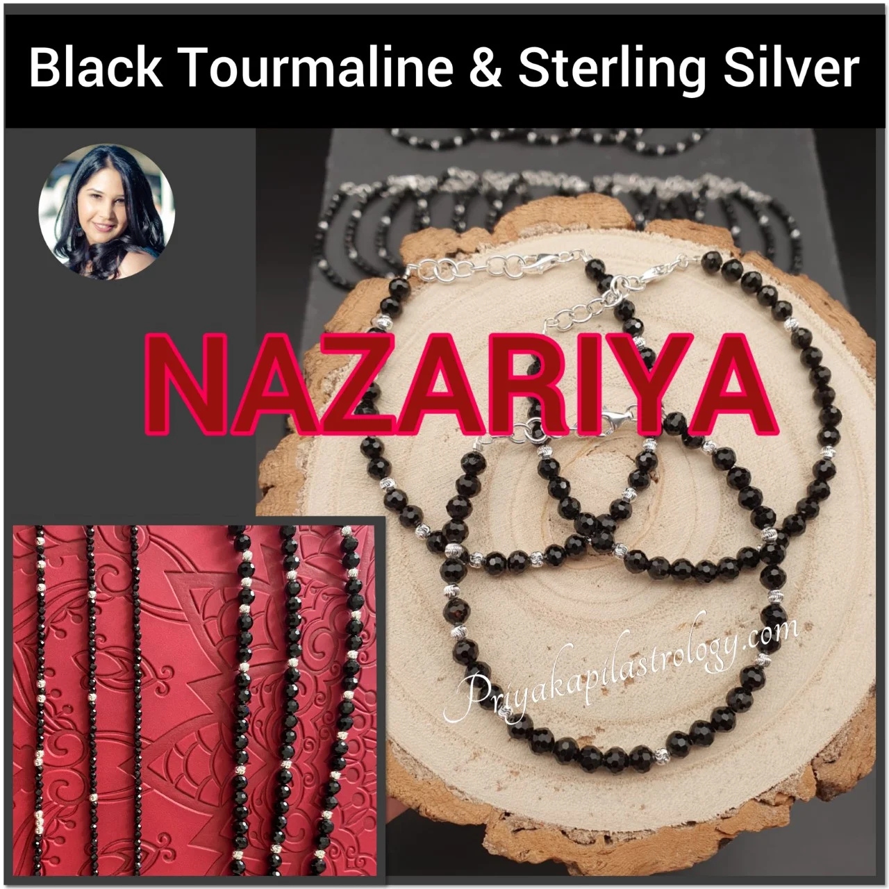 Energised Nazariya Black Tourmaline & Sterling Silver